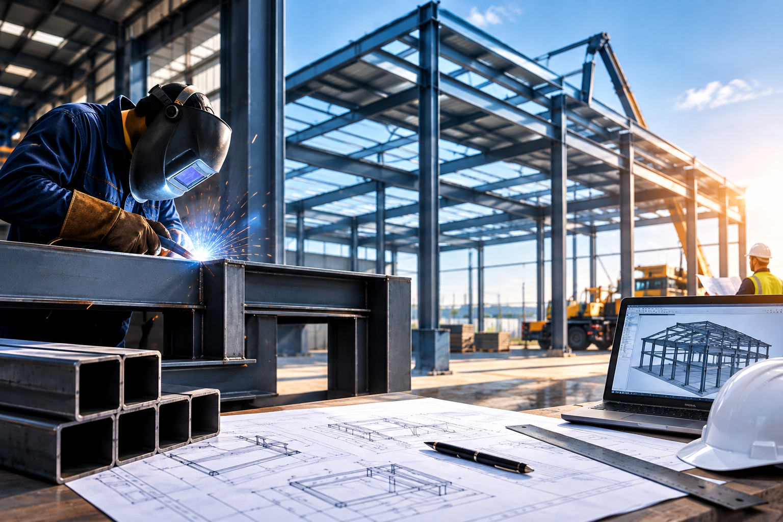 Atelier de fabrication métallique et structure acier
